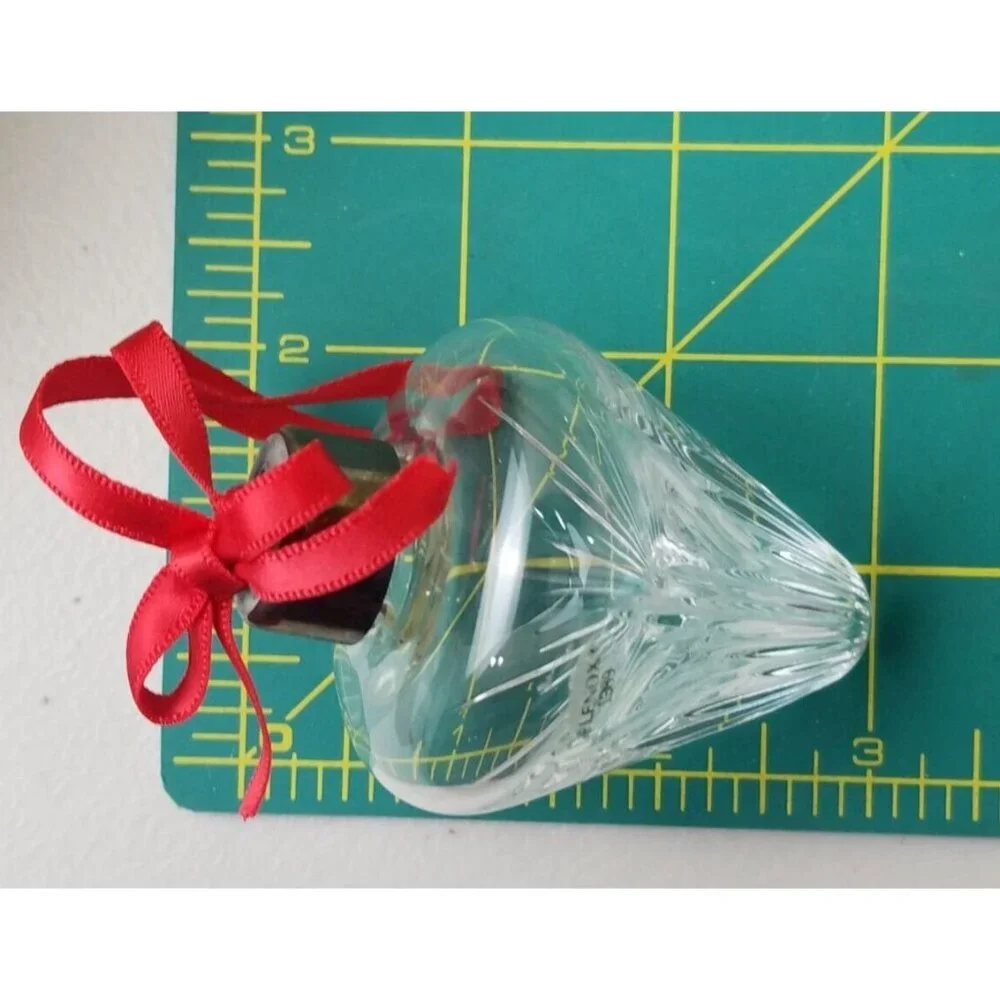 Lenox Crystal Starlight Christmas‎ Ornament in Original Box 1989 silver collar